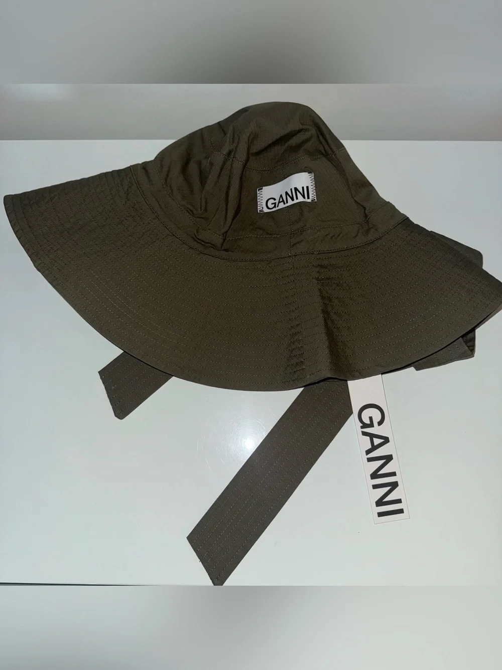 Ganni Wide Brim Bucket Hat